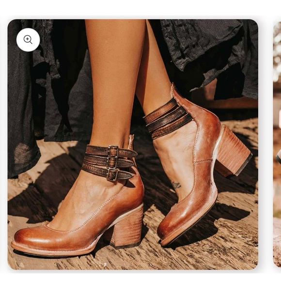 Freebird by Steven Shoes - Freebird by Steven Randi Dusty Rose and Brown Leather Chunky Heel Shoes